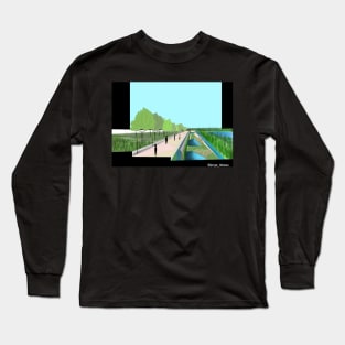 wetland urban park sketch Long Sleeve T-Shirt